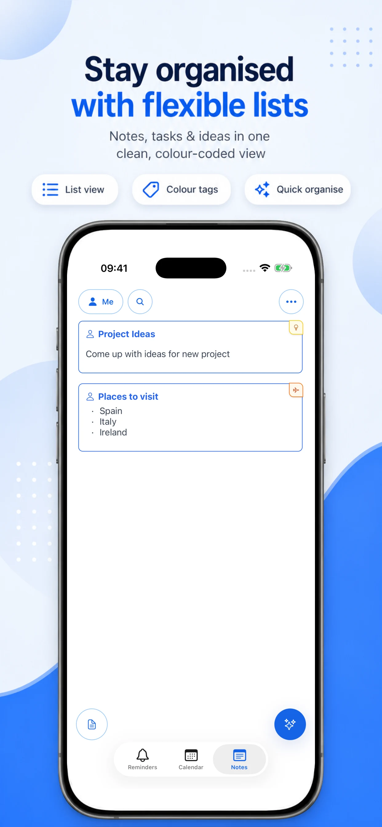 Jiffy App Store screenshot showing the notes list